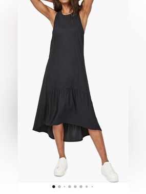 Sweaty Betty Ace Racerback Midi Dress, Black, size XL, EUC